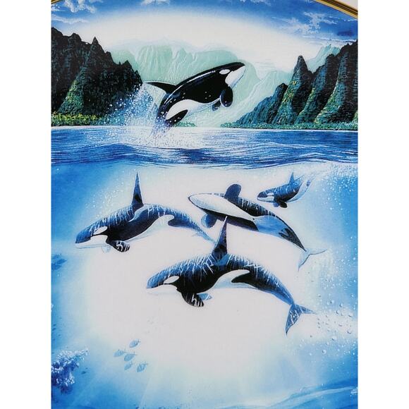 Underwater Paradise Sunlit Glow Year 1991 Porcelain 8" Home Decor Plate Robert - Picture 2 of 11